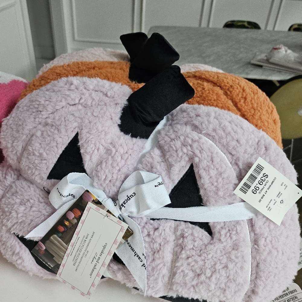 Cupcake and Cashmere Pumpkin Pillows (Set of 3)